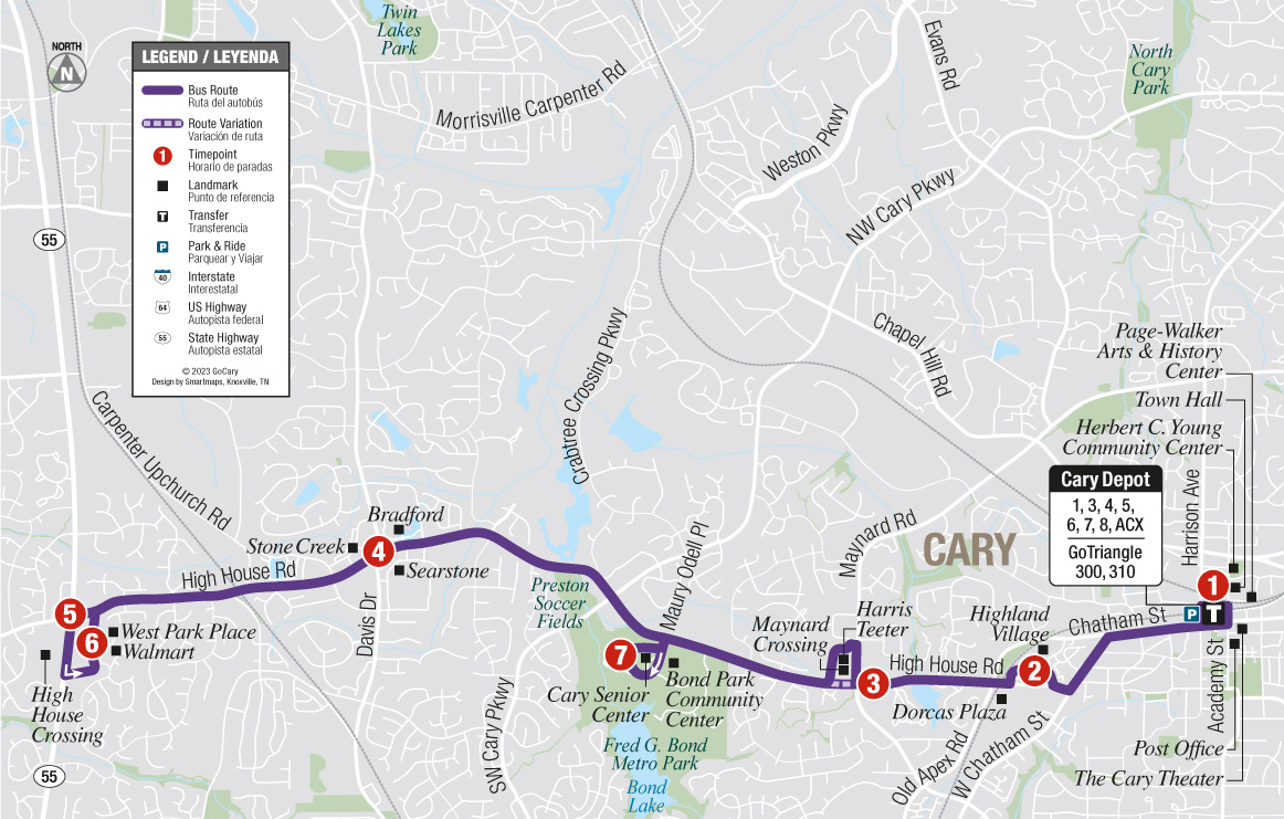 GoCary Route 4 Map