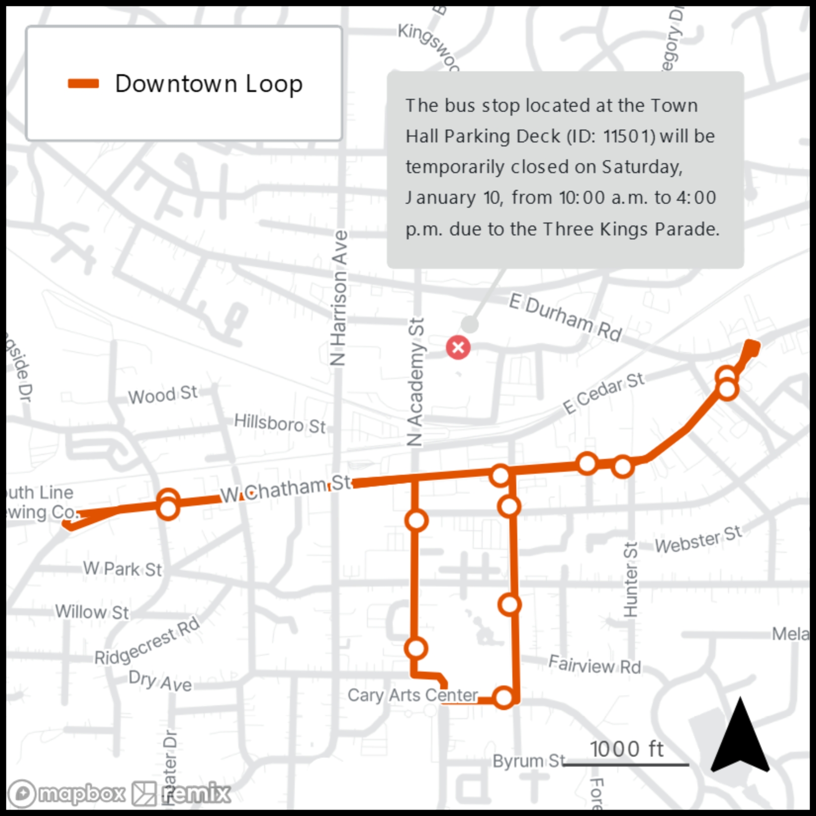 3 Kings Parade Detour