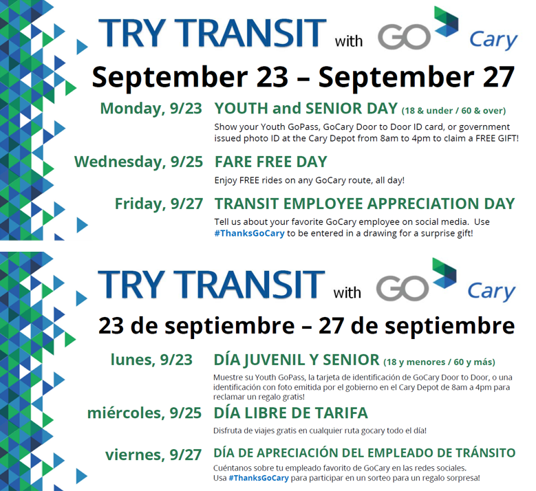 GoCary Try Transit Ad